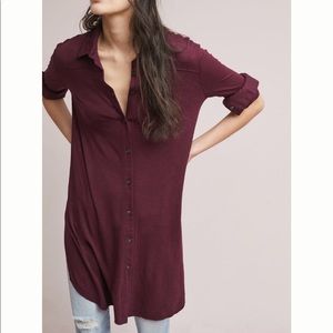 Anthropologie T. La Lima Buttondown Tunic XSP